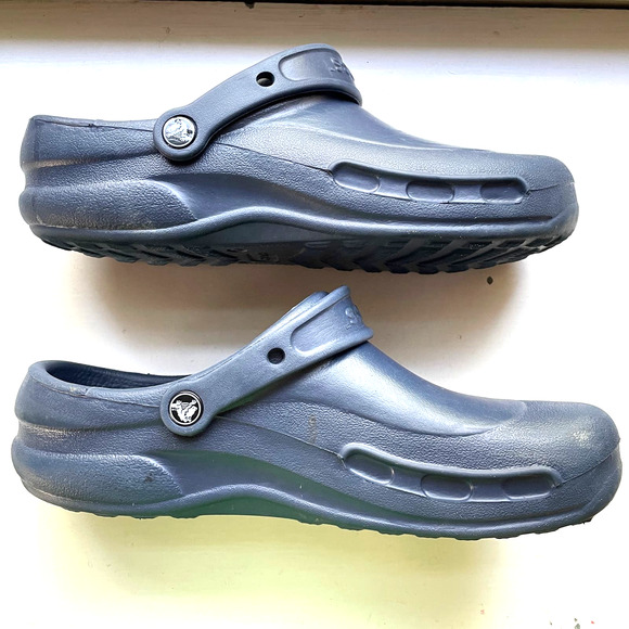 Crocs Bistro Clog Slip Resistant Work Shoes Navy Blue Men's Size 11 - Picture 7 of 8